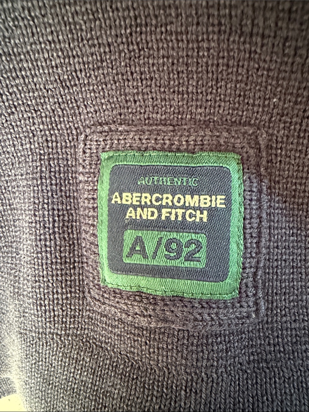 Vintage Abercrombie & Fitch Green, Navy & Cream Crewneck Sweater - Picture 2 of 4
